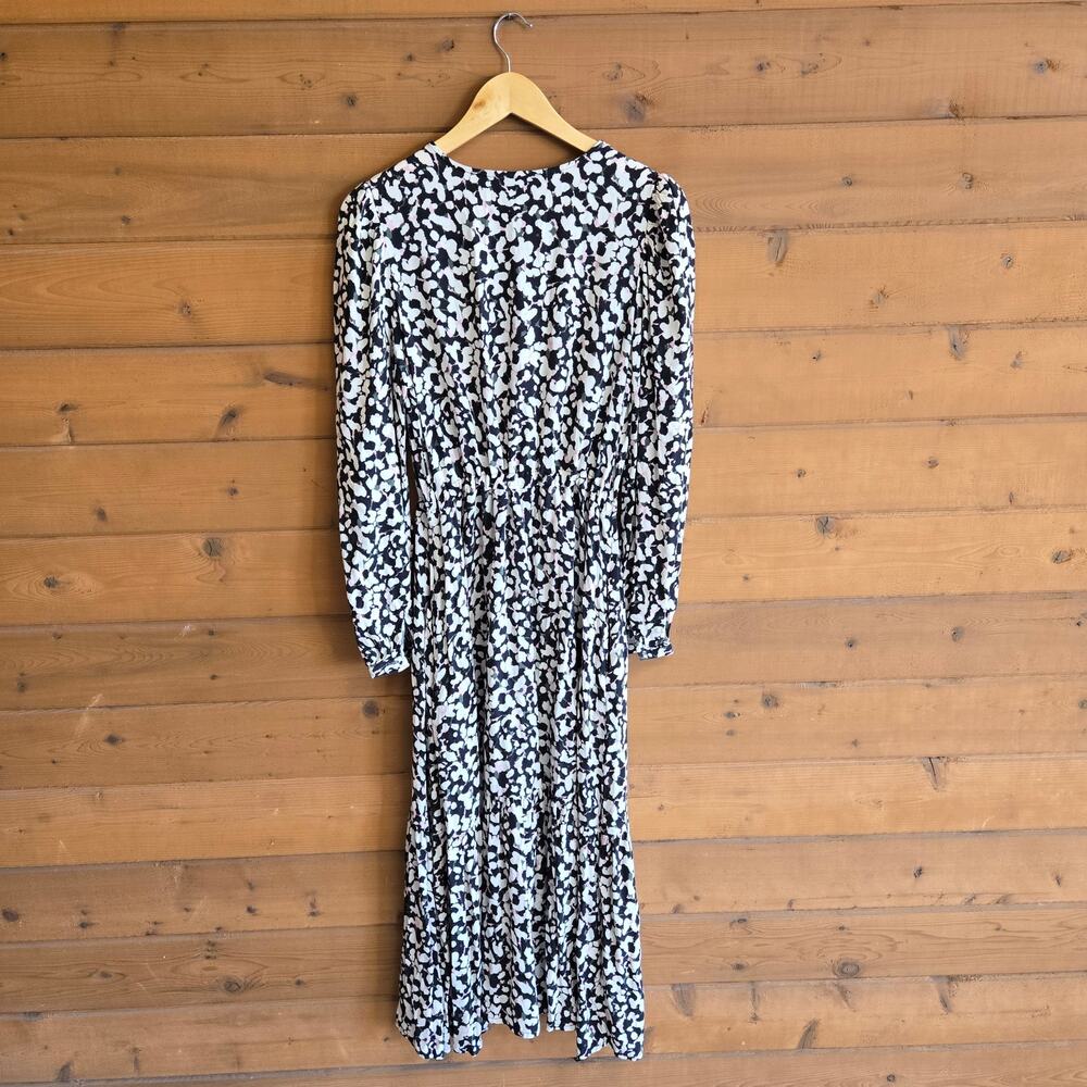 Baukjen Dress Ishya Viscose Midi Button Front Tie Waist Multicolor Boho 6 Flowy - Picture 4 of 6